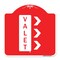 Signmission Designer Series Sign-Valet Right Arrow, Red & White Aluminum Sign, 18" x 18", RW-1818-22742 A-DES-RW-1818-22742 - alternate 1
